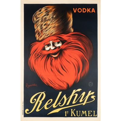 Vodka Relsky Affiche Lithographie [Toile].