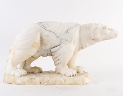 SCULPTURE "OURS BLANC", ÉPOQUE XXème