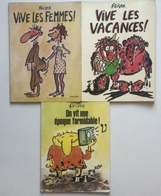 trois livres pour enfants posés sur une surface blanche, avec l'image d'un homme et d'une vache
