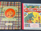 deux livres pour enfants posés l'un sur l'autre sur une table
