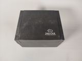 the box is black with a white logo on it
