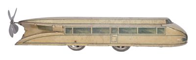 Bing écart. O, zeppelin Autorail gris métallisé en tôle lith…