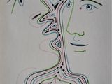 une image représentant le dessin du visage d'un homme d'où partent des lignes