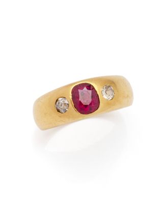 a ruby and diamond ring