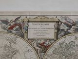an old map of the world with the names of the countries on it