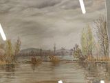 a picture of a painting hanging on a wall in a room