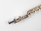 a flute that is sitting on a white surface