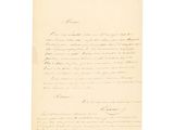une lettre écrite à l'encre noire sur une feuille de papier