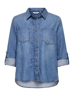 ONLY - Chemise en jean ONLYASMIN - Taille XL - Medium Blue D…
