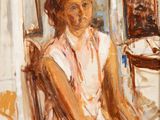 an image of a painting of a woman sitting in a chair