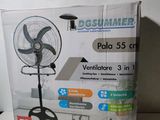 a box with a fan inside of it on a table