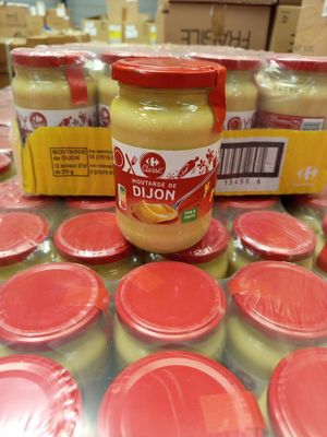 Lot d'environ 670 pots de moutarde de Dijon - 370g - DLC 10. - Photo 1