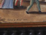 a picture of a painting of a man and a woman dancing