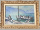 a picture of a painting on the wall of a room