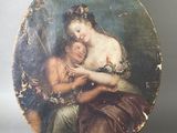 une image d'un tableau représentant une femme tenant un enfant dans ses bras