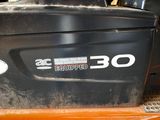 a close up of the back end of a forklift