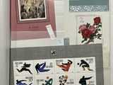 a picture of a picture of birds on a postcard