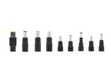 an assortment of different types of connectors on a white background
