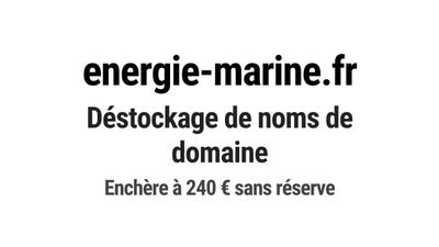 Nom de domaine energie-marine.fr.
