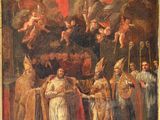 an image of a painting of a group of people in robes