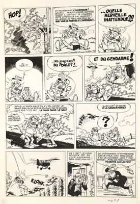 une bande dessinée en noir et blanc mettant en scène des personnages de dessins animés