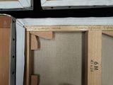 three boxes with a picture inside of them sitting on a table