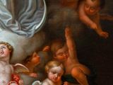 an image of a painting of the virgin surrounded by angels