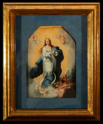 une image d'une peinture représentant une femme tenant un bébé
