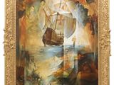 an image of a painting of a sailing ship in a body of water