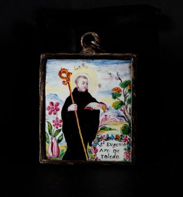 Reliquaire en argent et émaux peints de saint Eugène, XVIIe …