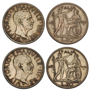 four different types of silver coins on a white background