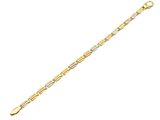 a close up of a gold bracelet on a white background