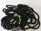 a bunch of hoses that are laying on a table