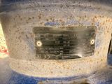 a close up of a blue and white machine with numbers on it