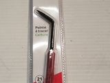 an image of a red and black toothbrush in a package