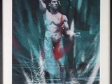 an image of a painting of a man standing in the water