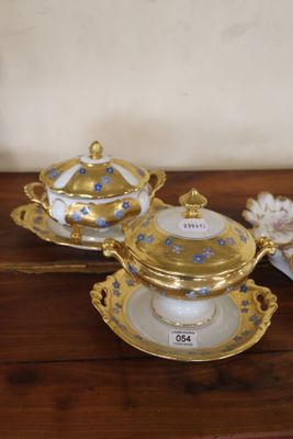 a table with a bowl and a plate on it