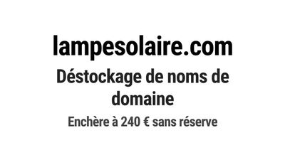 Nom de domaine lampesolaire.com.