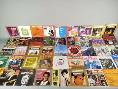 a lot of music cds on the table