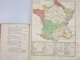 an open book with a map of france on it and an open book with a map of france on it