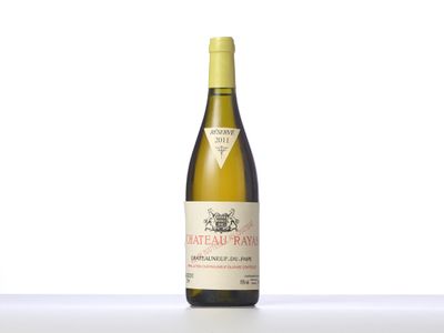 a bottle of wine that is sitting on a table
