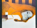 une photo d'un tableau représentant une femme allongée par terre