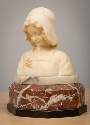 École italienne de la fin du XIXème. Buste de jeune femme. S…