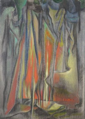 Jacques JOOS (1945-2021), "Les flammes de Montségur", 2001, …
