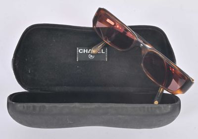 a case with a pair of sunglasses in it