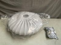 Abat-jour WATT&VEKE Mod. Ellipse en coton blanc (Diam.