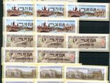 the stamps are of different countries on a piece of paper