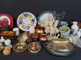 a table with a lot of different items on it