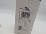 the box is open on the white surface and there is a barcode on the side of the box