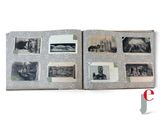 an open book with pictures of people on it